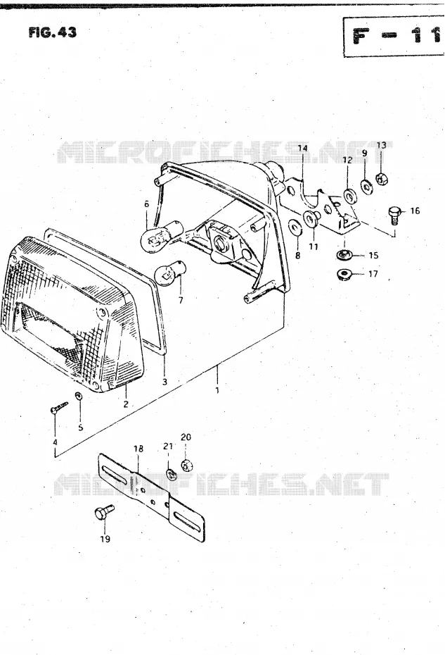 FEU ARRIERE (E34) Suzuki MOTO 750 GSX-S 1983  GSX750SD(E1)