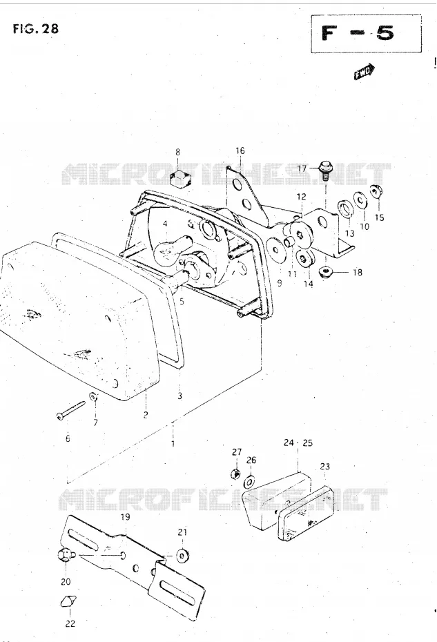 FEU ARRIERE Suzuki MOTO 500 GSX-E 1985  GSX500EF(E39)