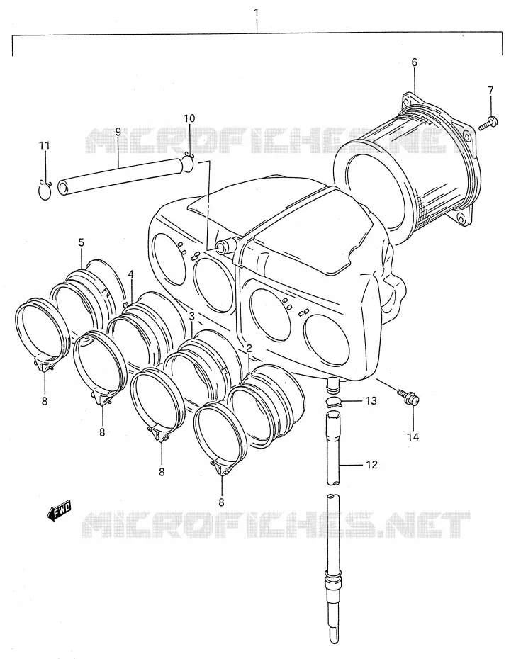 FILTRE A AIR (MODELE L/M/N/P/R/S/T) Suzuki MOTO 600 GSX-F 1989  GSX600FUK(E28)