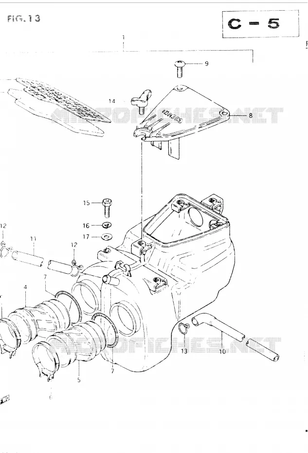 FILTRE A AIR Suzuki MOTO 400 GSX 1984  GSX400EE(E2)
