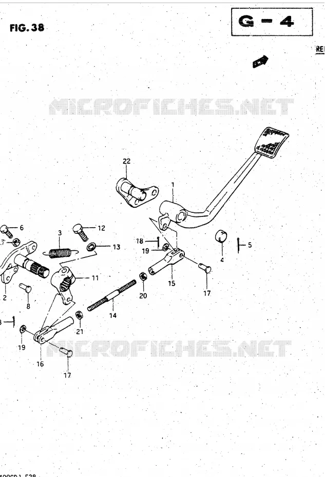 FREIN ARRIERE Suzuki MOTO 1400 CAVALCADE 1988  GV1400GCJ(DG-DJ/CJ)