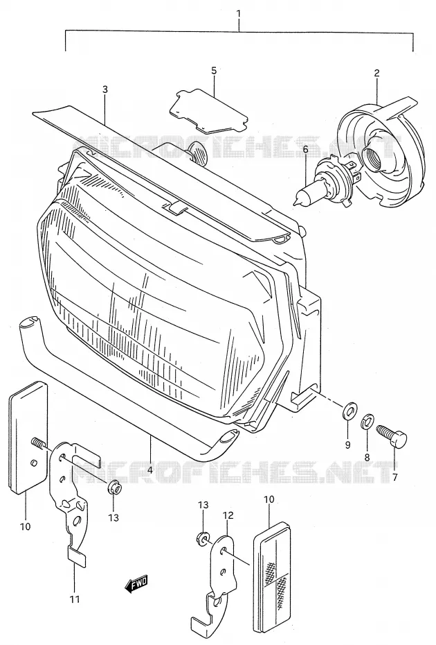 PHARE Suzuki MOTO 600 GSX-F 1991  GSX600FM(E28)