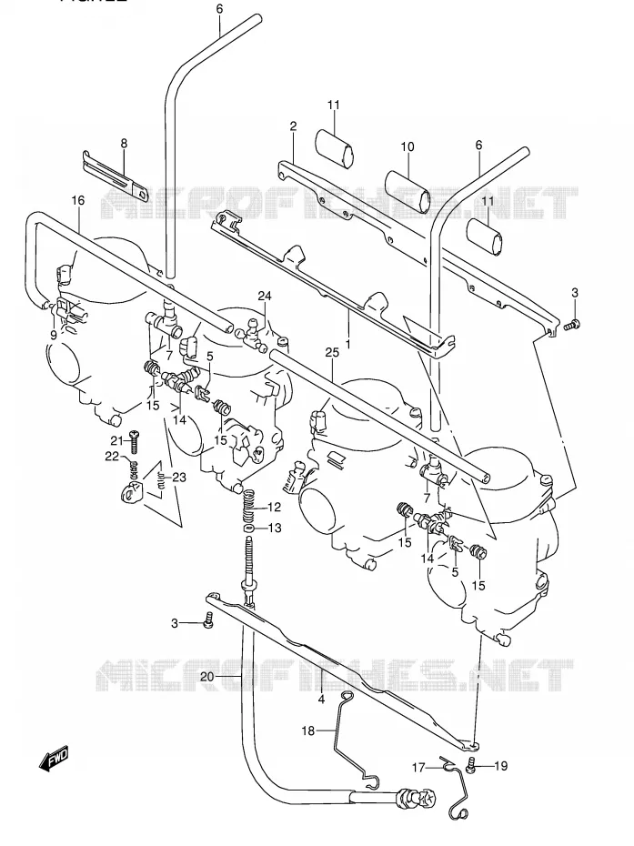 PIECES EXTERNES CARBURATEUR (VOIR NOTE) Suzuki MOTO 600 GSX-F 1994  GSX600FUR(E2)