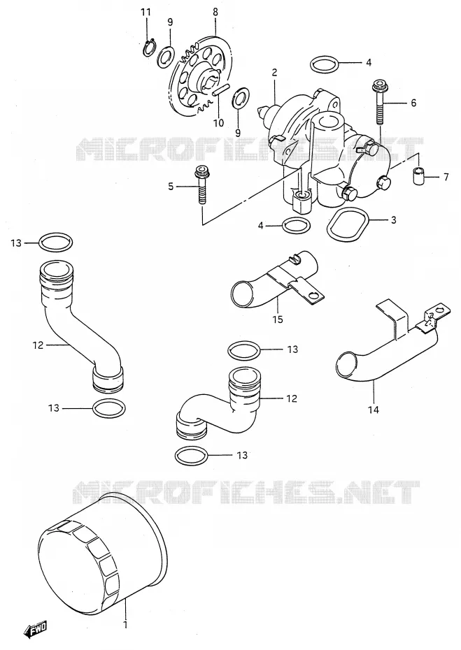 POMPE A HUILE Suzuki MOTO 600 GSX-F 1990  GSX600FUL(E28)