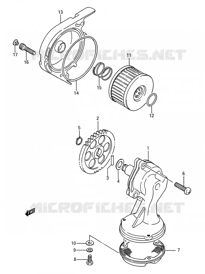 POMPE A HUILE Suzuki MOTO 650 BOULEVARD 1991  LS650M(E28)