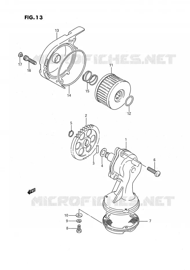 POMPE A HUILE Suzuki MOTO 650 SAVAGE 1994  LS650PR(E2)