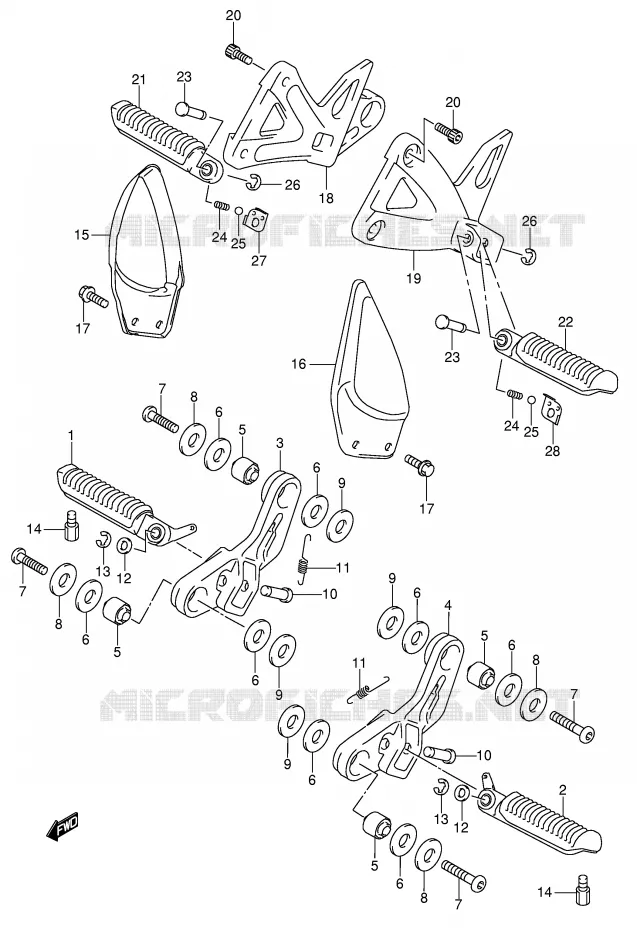 REPOSE PIED Suzuki MOTO 600 GSX-F 2005  GSX600FK5(E2)
