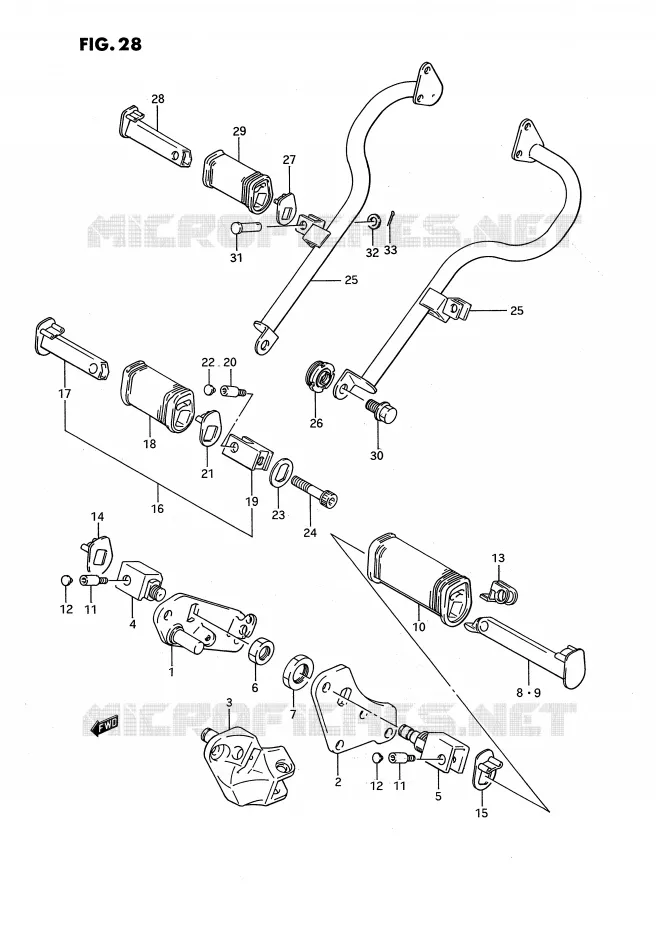 REPOSE PIED Suzuki MOTO 650 SAVAGE 1991  LS650PM(E2)