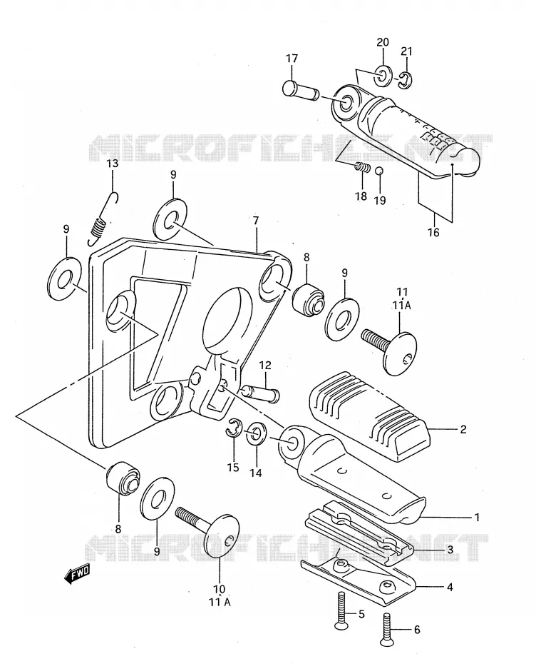 REPOSE PIED Suzuki MOTO 750 GSX-F 1992  GSX750FN(E28)