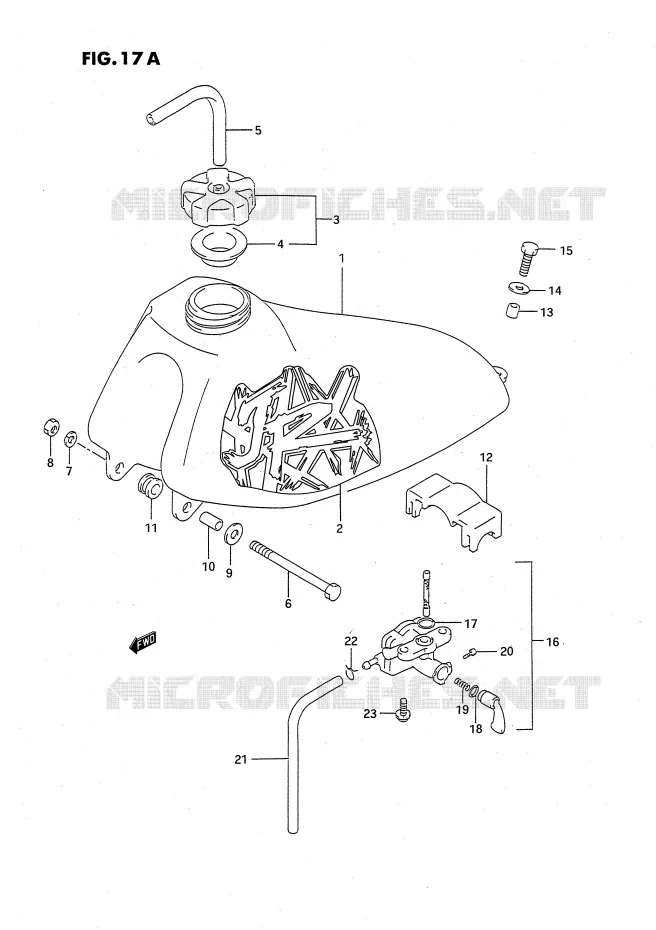 RESERVOIR D'ESSENCE (MODELE R/S) Suzuki MOTO 50 JR 1992  JR50N(P3)
