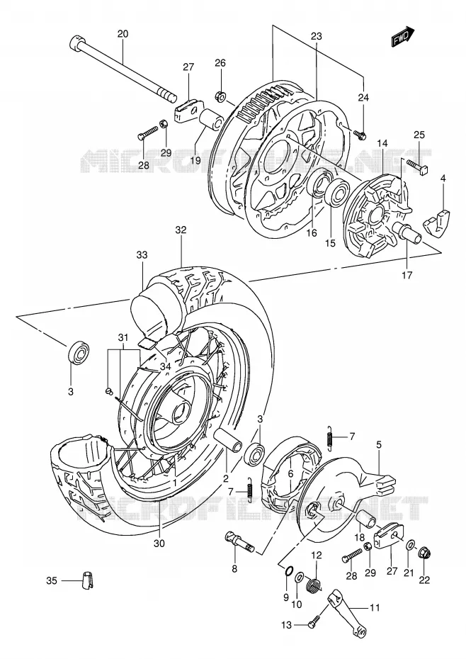 ROUE ARRIERE Suzuki MOTO 650 BOULEVARD 2006  LS650K6(E3/E28)