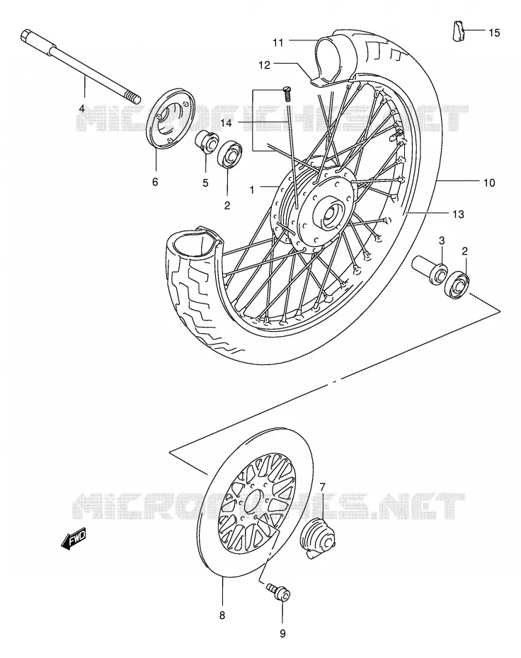 ROUE AVANT Suzuki MOTO 250 MARAUDER 2000  GZ250Y(E1)