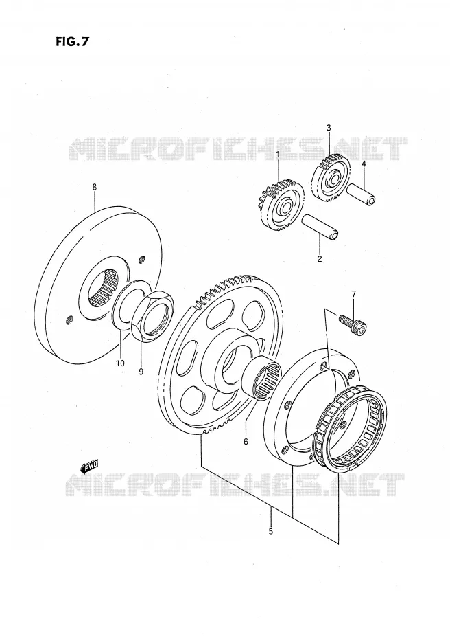 ROUE LIBRE DE DEMARREUR Suzuki MOTO 650 SAVAGE 1986  LS650FG(E2)