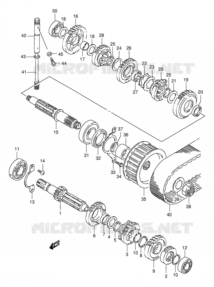 TRANSMISSION Suzuki MOTO 650 BOULEVARD 1997  LS650PV(E3/E28)