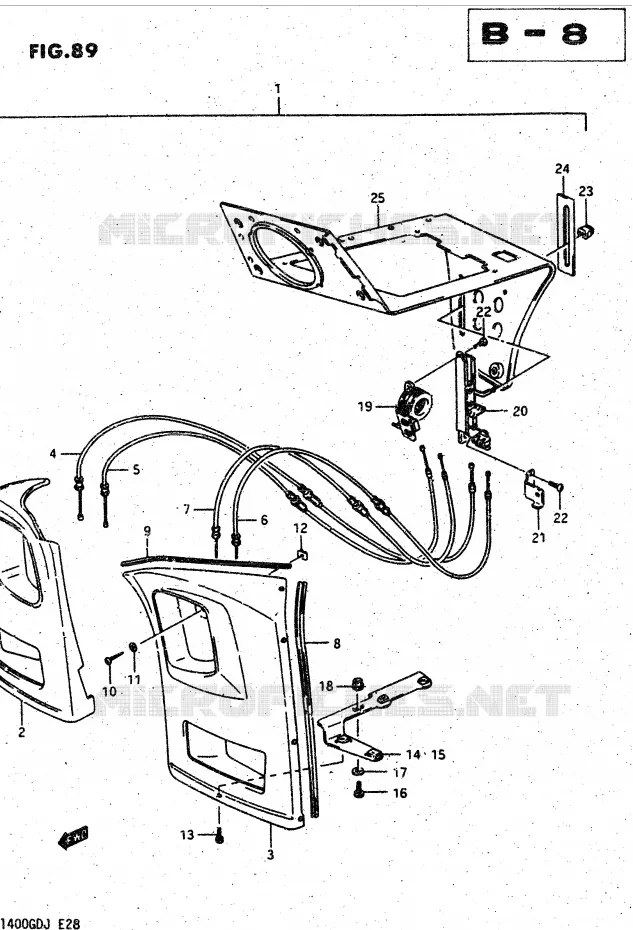 VENTILATION (OPTIONNEL) Suzuki MOTO 1400 CAVALCADE 1988  GV1400GCJ(DG-DJ/CJ)