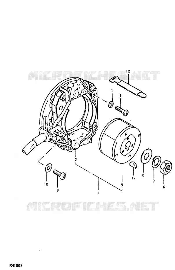 ALLUMAGE ROTOR - STATOR Suzuki MOTO 100 RM 1999  RM100X(N/T/X)