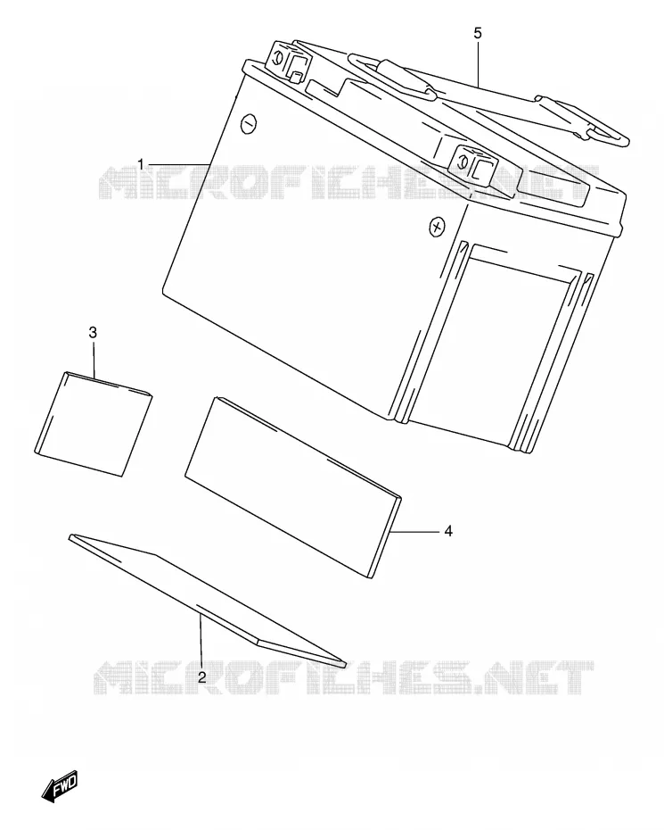 BATTERIE Suzuki MOTO 125 RG 1993  RG125FP(E18)