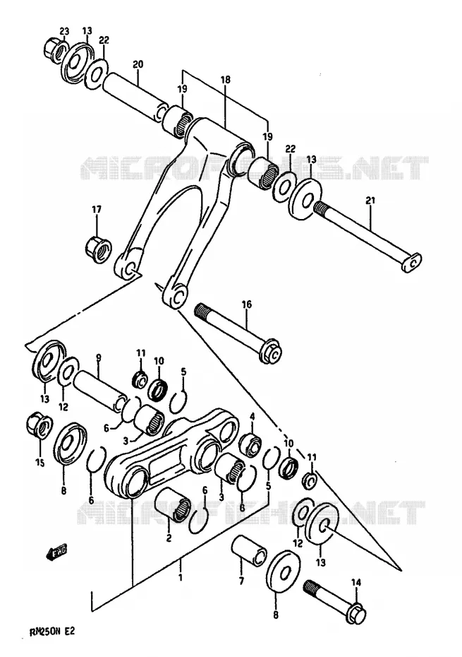 BIELLETTE D'AMORTISSEUR (MODELE K) Suzuki MOTO 250 RM 1992  RM250N(K/L/M/N)