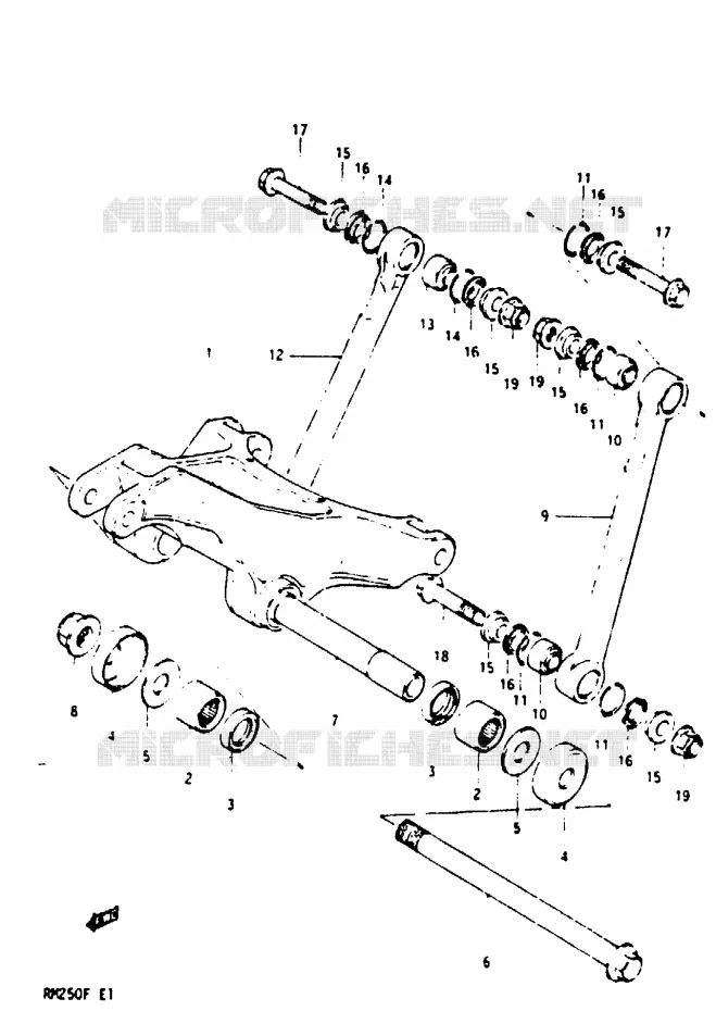 BIELLETTE D'AMORTISSEUR Suzuki MOTO 250 RM 1984  RM250E(E/F)