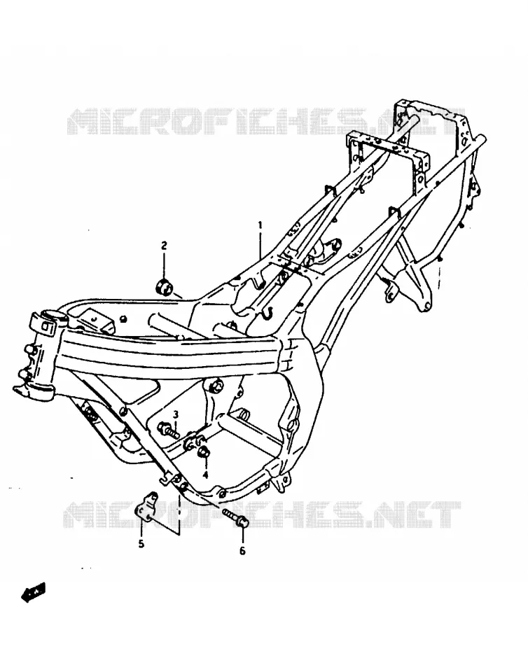 CADRE Suzuki MOTO 125 RG 1993  RG125FUP(N/P/R)
