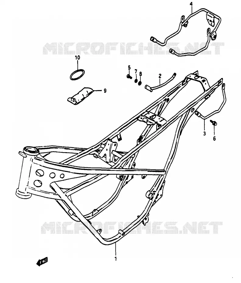 CADRE Suzuki MOTO 50 RG 1984  RG50WE(D/E/F/1/G/J/K)
