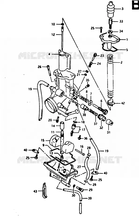 CARBURATEUR Suzuki MOTO 125 RG 1992  RG125FN(N/P/R)