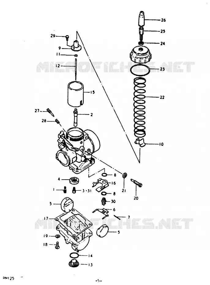 CARBURATEUR Suzuki MOTO 125 RM 1979  RM125N