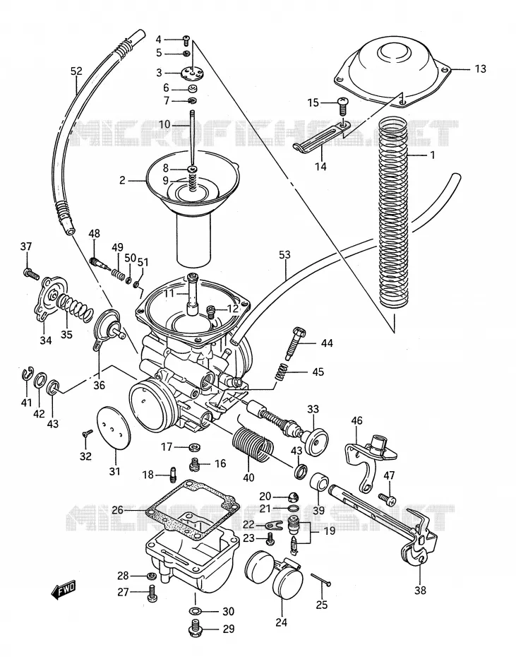 CARBURATEUR Suzuki MOTO 650 BOULEVARD 1990  LS650FL(E28)