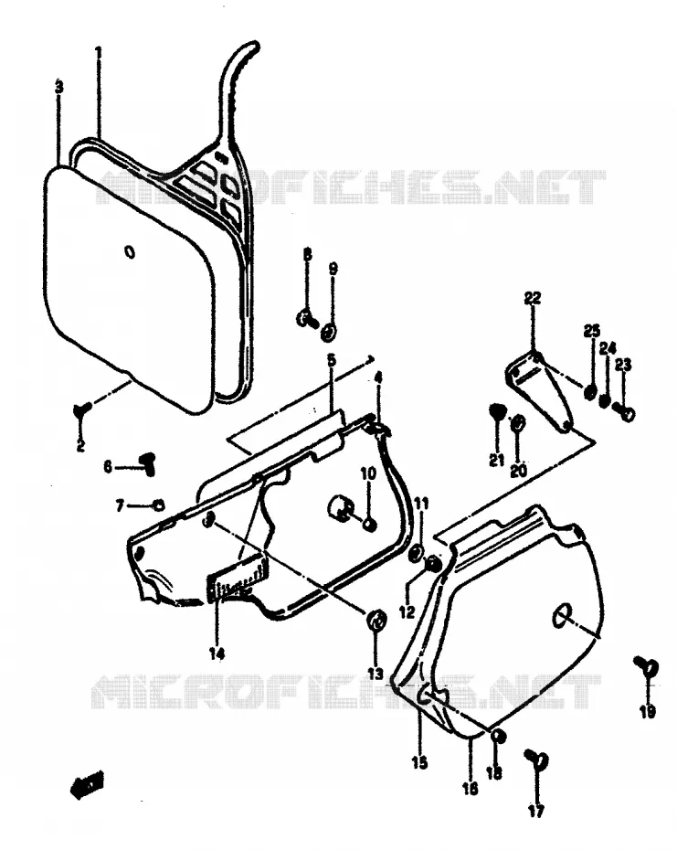 CARENAGES ARRIERE Suzuki MOTO 125 RM 1985  RM125F(E/F)