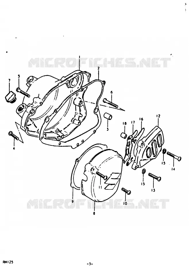 CARTER Suzuki MOTO 125 RM 1980  RM125T