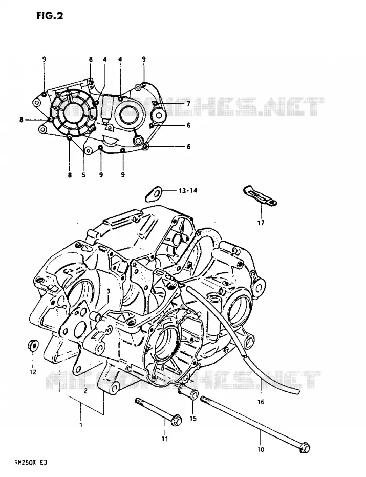 CARTER Suzuki MOTO 250 RM 1981  RM250X