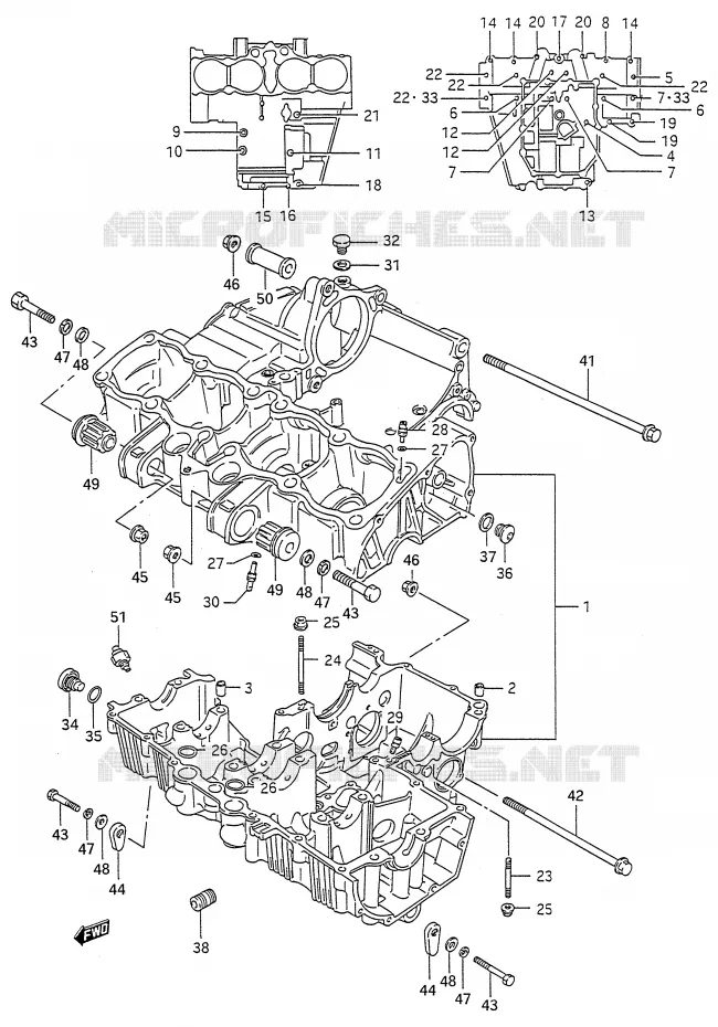 CARTER Suzuki MOTO 600 GSX-F 1995  GSX600FS(E28)