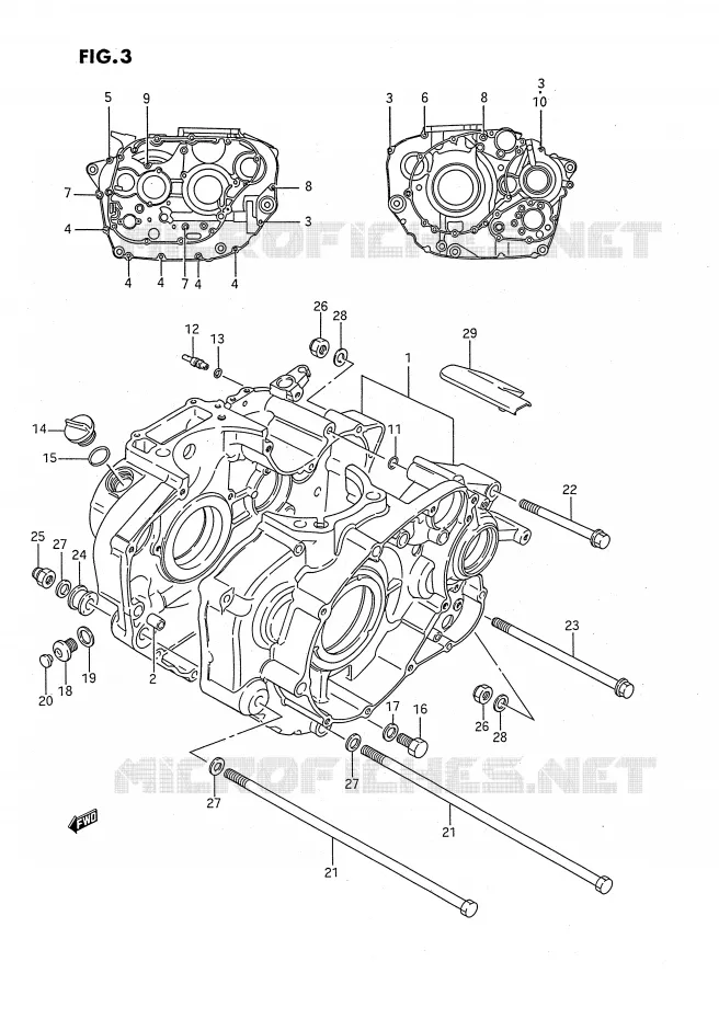 CARTER Suzuki MOTO 650 SAVAGE 1990  LS650PL(E2)