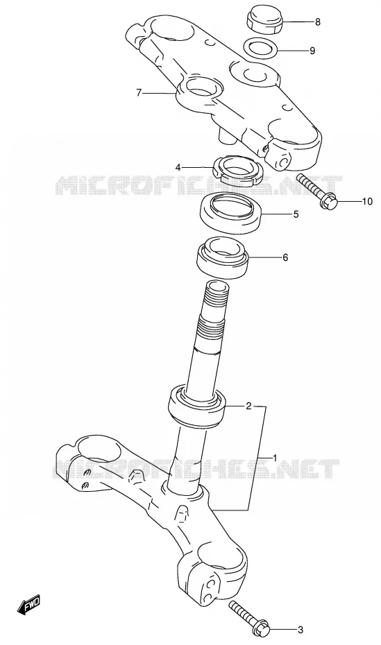 COLONNE DE DIRECTION Suzuki MOTO 600 RF 1995  RF600RS(E2)