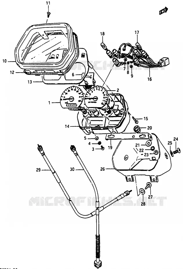 COMPTEUR Suzuki MOTO 50 RG 1984  RG50WE(D/E/F/1/G/J/K)