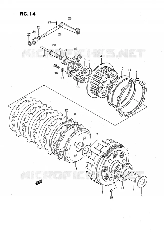 EMBRAYAGE Suzuki MOTO 650 SAVAGE 1990  LS650PL(E2)