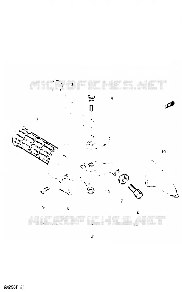 ENSEMBLE POIGNEE GAUCHE (MODELE F) Suzuki MOTO 250 RM 1984  RM250E(E/F)