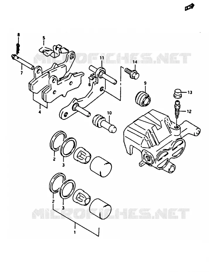 ETRIER DE FREIN ARRIERE Suzuki MOTO 125 RG 1994  RG125FR(N/P/R)