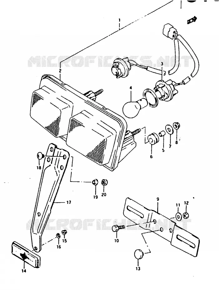 FEU ARRIERE Suzuki MOTO 125 RG 1994  RG125FR(N/P/R)