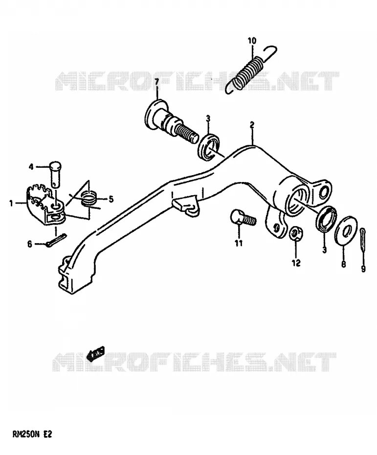 FREIN ARRIERE Suzuki MOTO 250 RM 1992  RM250N(K/L/M/N)