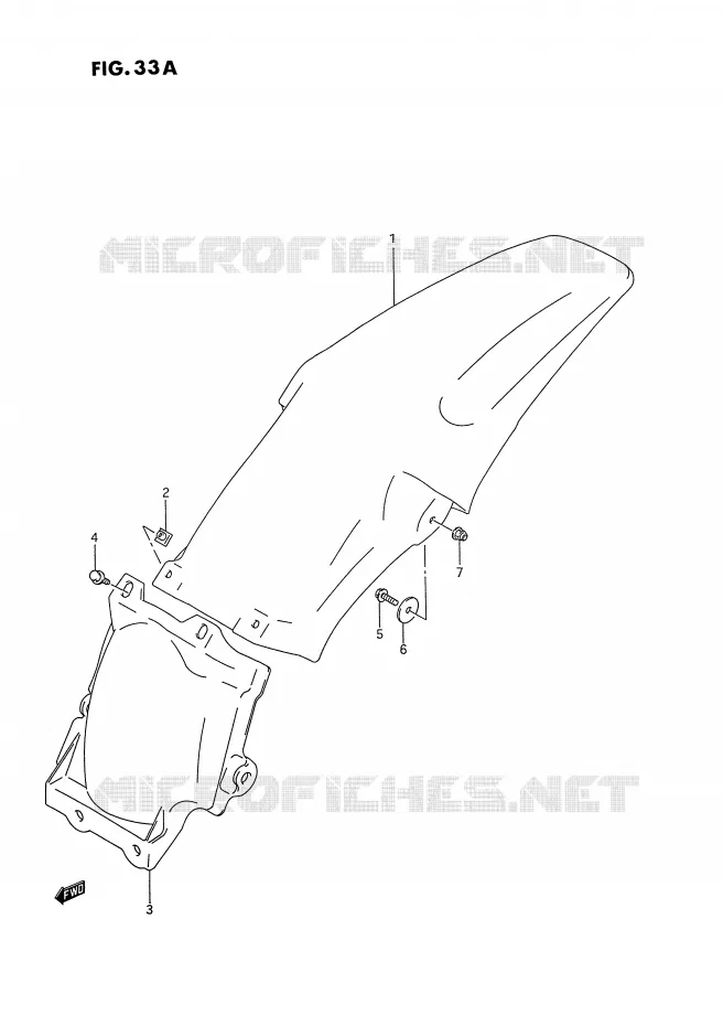 GARDE BOUE ARRIERE (MODELE P/R/S) Suzuki MOTO 125 RM 1992  RM125N(E2)