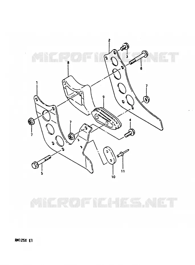 GUIDE CHAINE Suzuki MOTO 125 RM 1981  RM125X