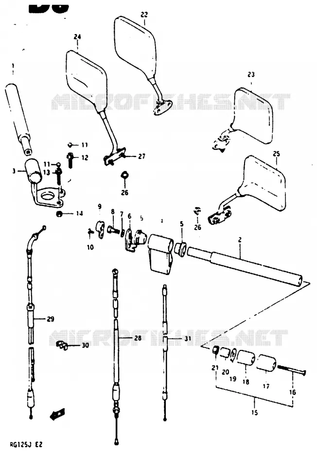 GUIDON Suzuki MOTO 125 RG 1988  RG125BUJ(G/H/J)