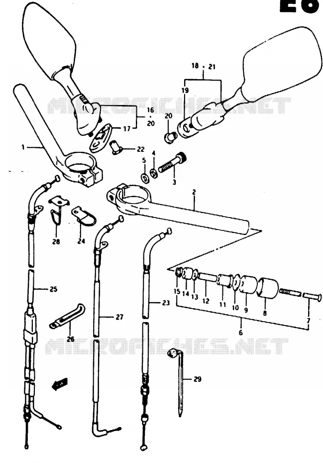 GUIDON Suzuki MOTO 125 RG 1993  RG125FP(N/P/R)