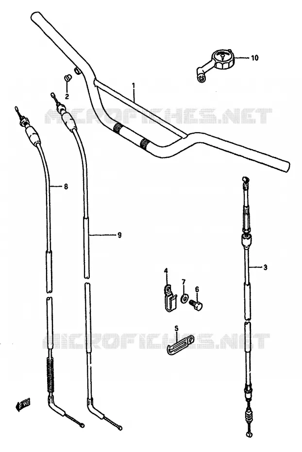 GUIDON Suzuki MOTO 125 RM 1986  RM125G(G/H/J)