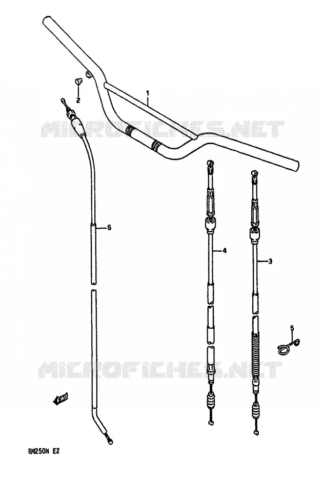 GUIDON Suzuki MOTO 250 RM 1990  RM250L(K/L/M/N)