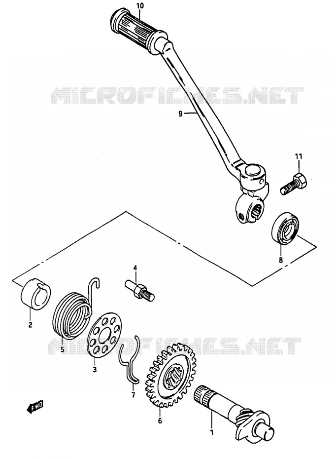 KICK Suzuki MOTO 50 RG 1985  RG50F1(D/E/F/1/G/J/K)