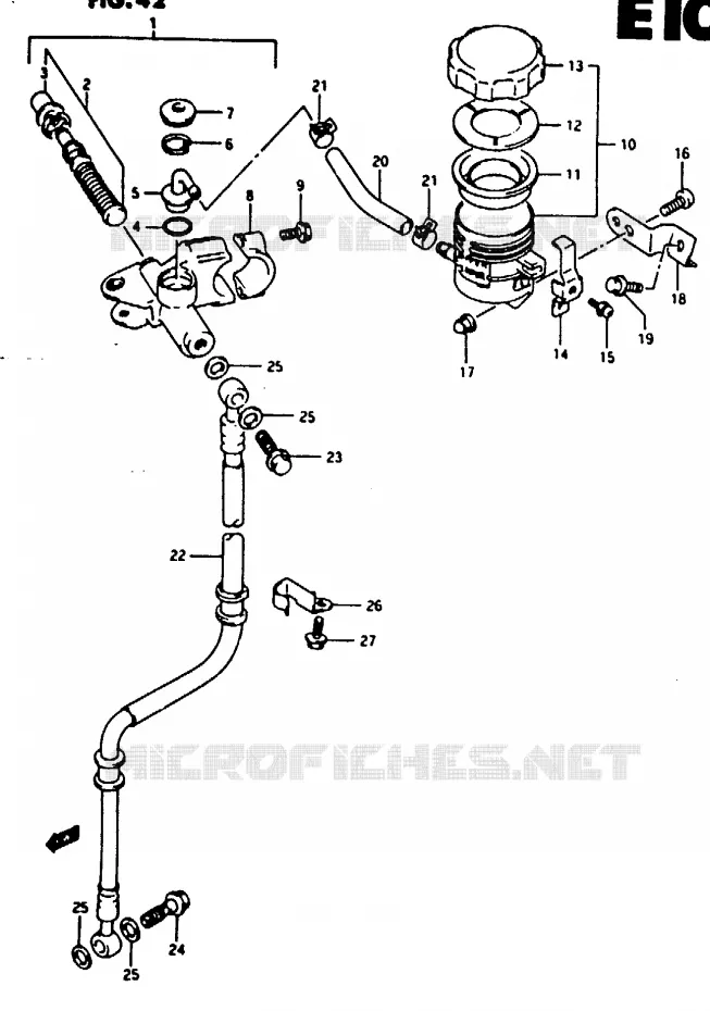 MAITRE CYLINDRE AVANT Suzuki MOTO 125 RG 1993  RG125FUP(N/P/R)