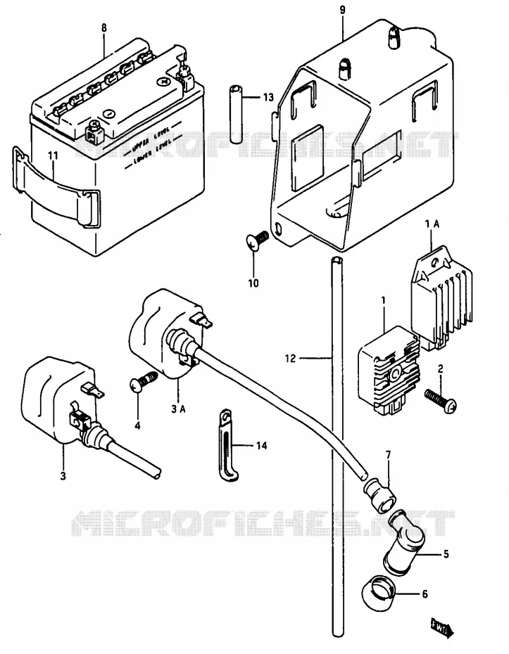 PARTIE ELECTRIQUE Suzuki MOTO 50 RG 1989  RG50K(D/E/F/1/G/J/K)