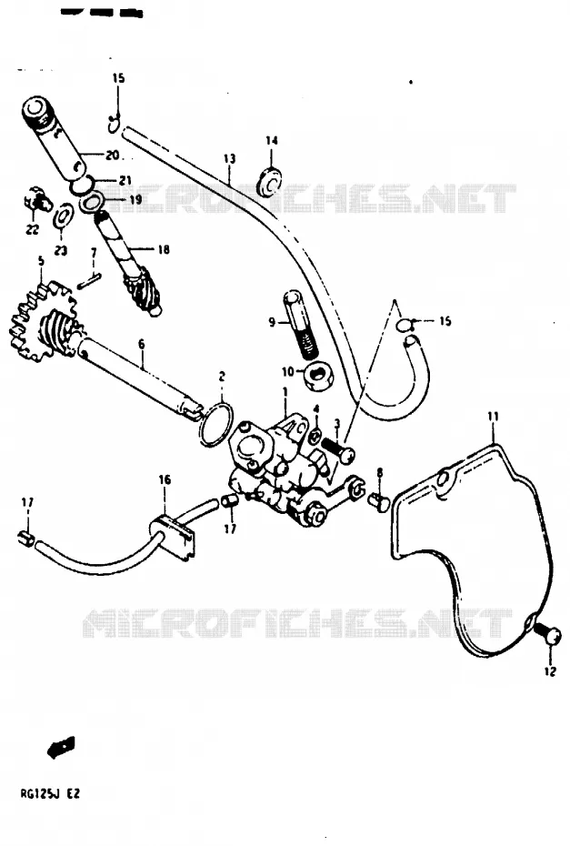 POMPE A HUILE Suzuki MOTO 125 RG 1986  RG125CG(G/H/J)